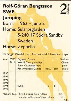 1995 Collect-A-Card Equestrian #241 Rolf-Goran Bengtsson / Zeppelin Back